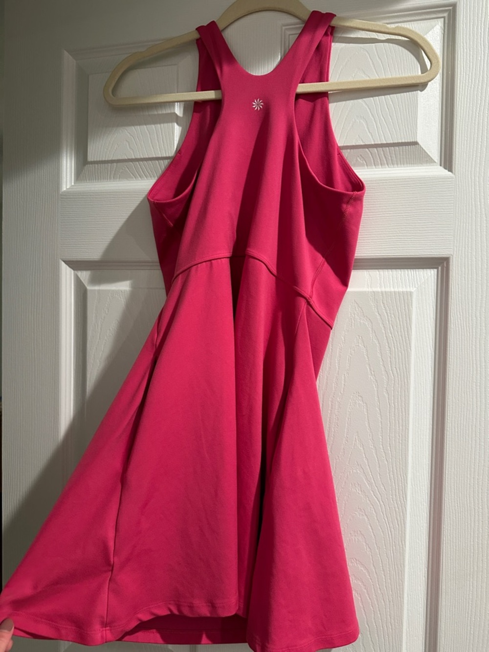 Athleta Hot Pink Sleeveless Fit-and-Flare Dress - Picture 3 of 3
